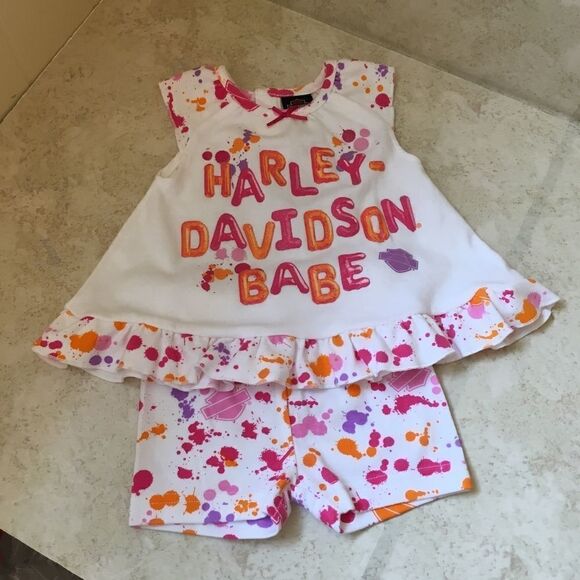 HARLEY-DAVIDSON BABE SHORT SET‎ - Picture 1 of 5